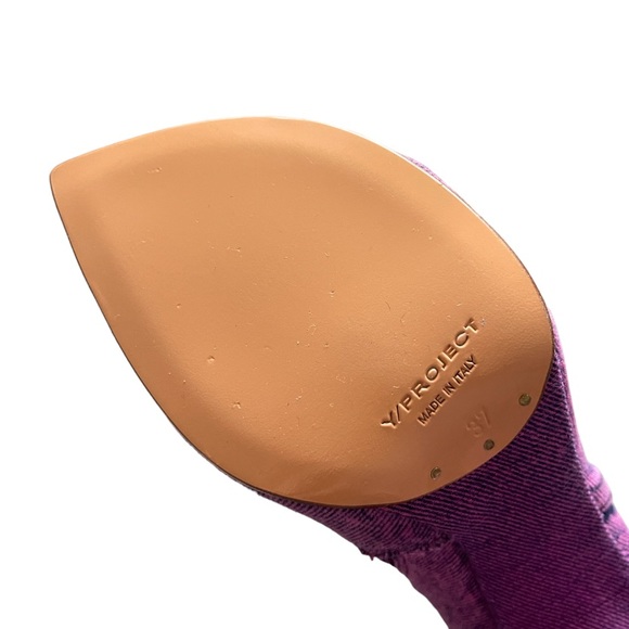 NEW Y/Project Pointy Patent Ankle Boots In Fuchsia - Picture 12 of 16